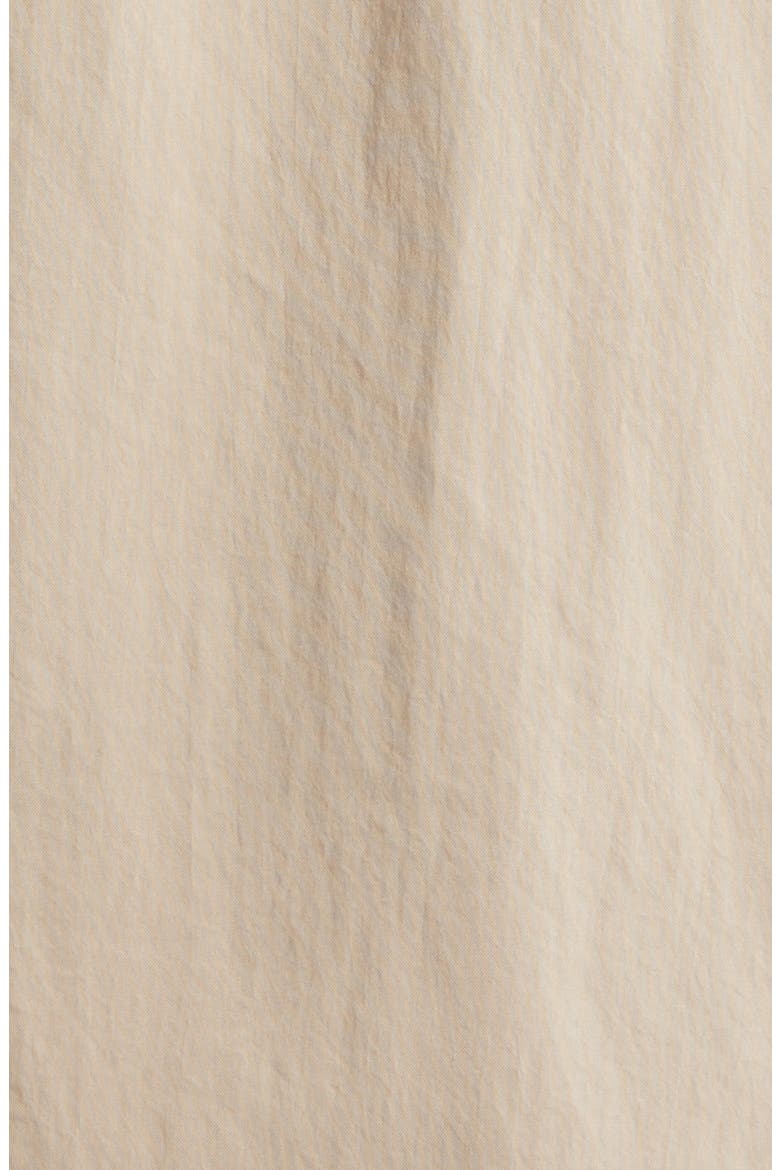 Embroidered Logo Short Sleeve Zip Shirt, Alternate, color, BEIGE