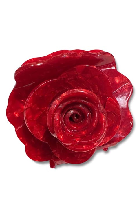 Origami Rose Claw Clip