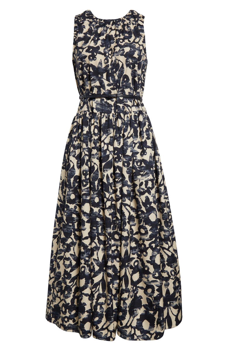 Max Mara Marlena Print Sleeveless Belted Dress, Alternate, color,