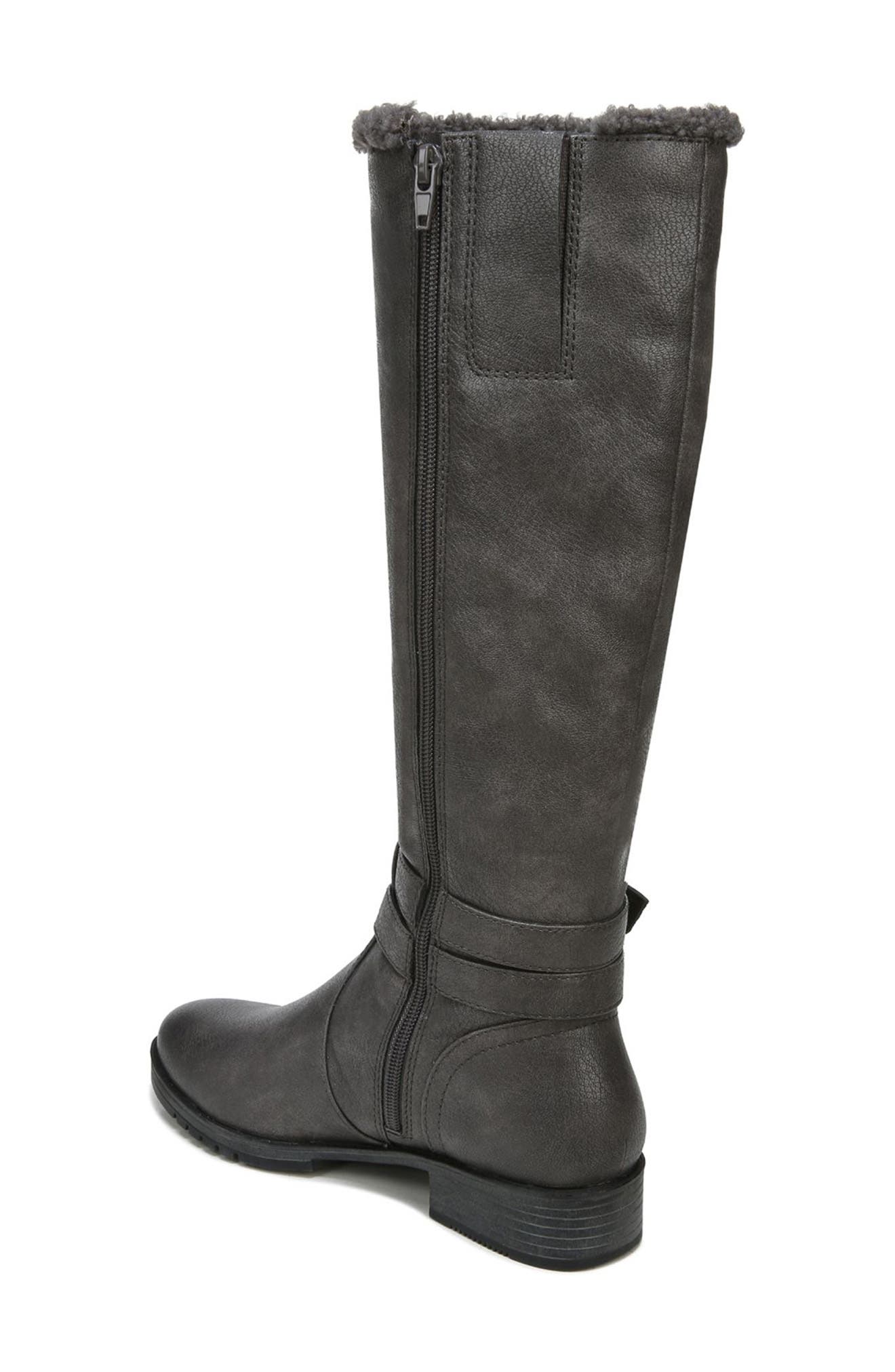Naturalizer Faux Fur Lined Tall Boot, Alternate, color, 
