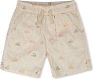 Deux par Deux Elastic Waist Safari Print Poplin Shorts