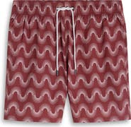 Bugatchi Cruz Print Swim Trunks