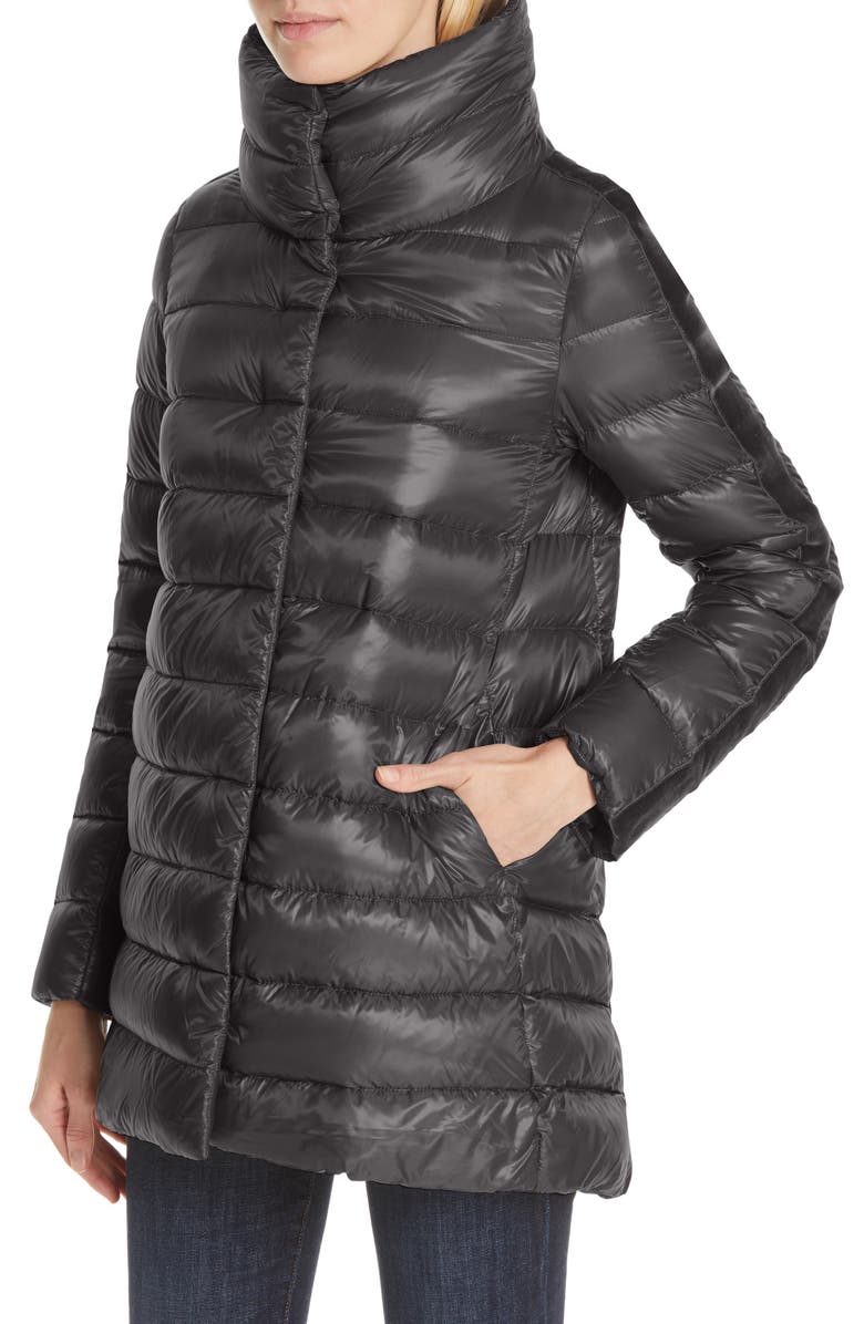 Herno High/Low Quilted Down Puffer Coat with Removable Hooded Inset, Alternate, color,