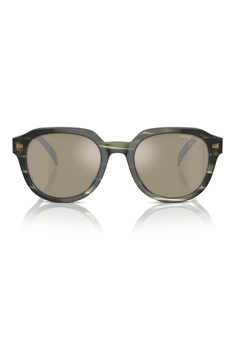 Eger 52mm Round Sunglasses, Main, color, OLIVE