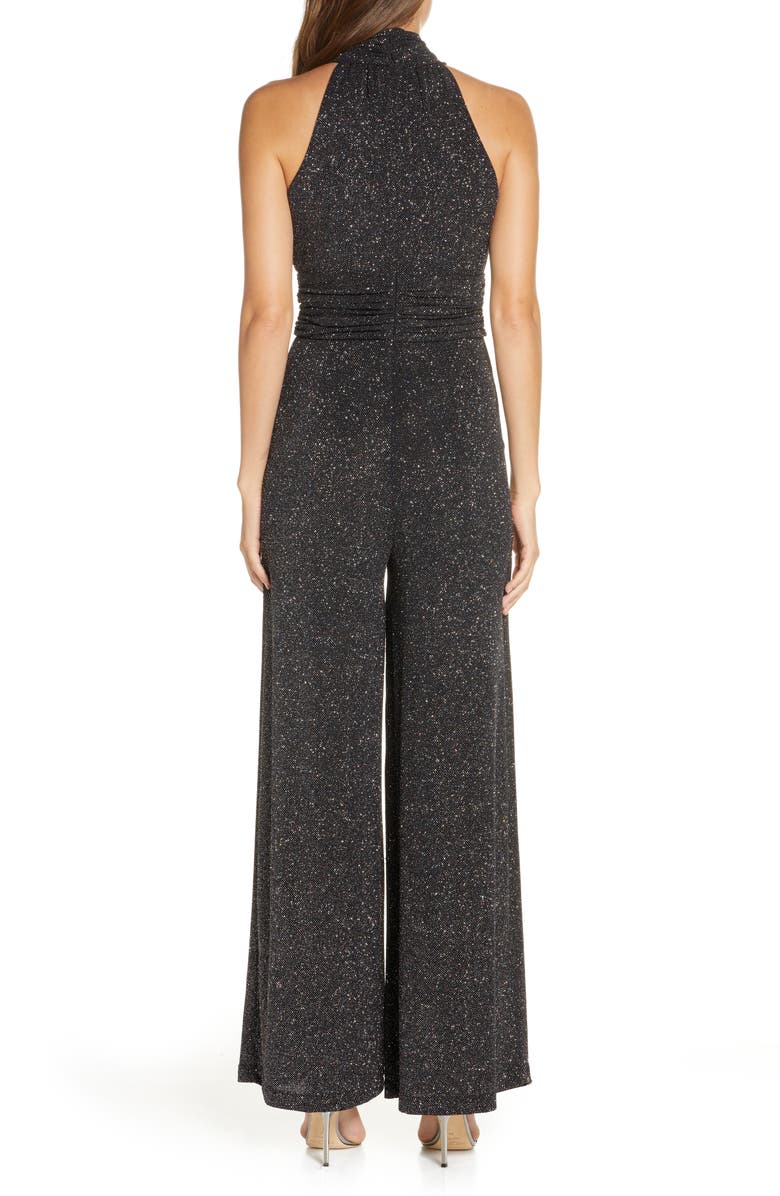 Eliza J Glitter Halter Jumpsuit, Alternate, color, 
