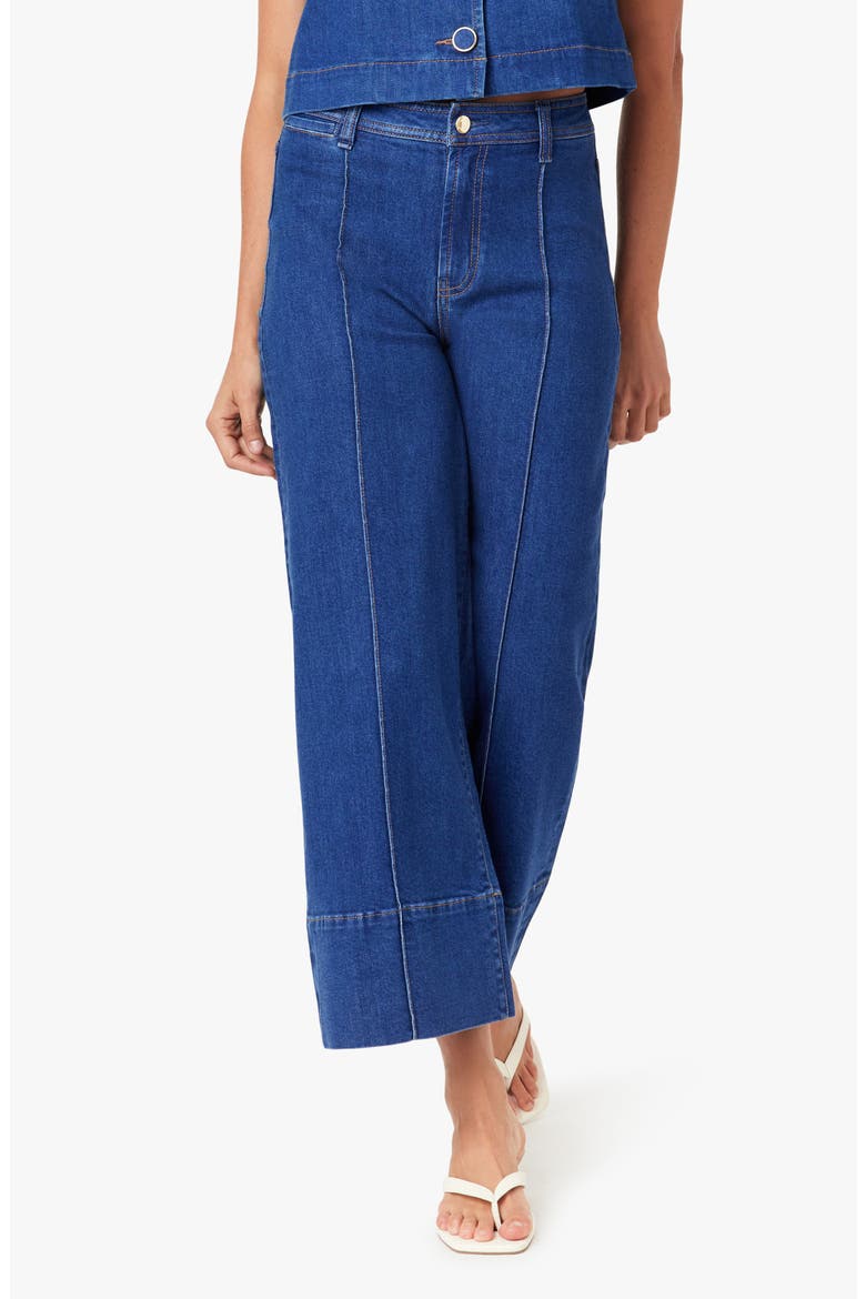 Denver Wide Leg Crop Jeans, Main, color, CORNFLOWER BLUE