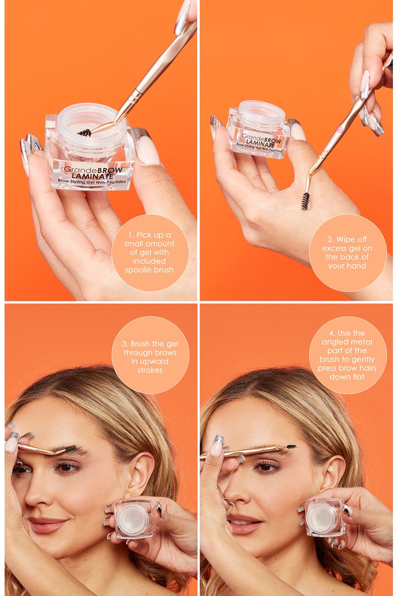 GrandeBROW-LAMINATE Brow Styling Gel with Peptides, Alternate, color, CLEAR