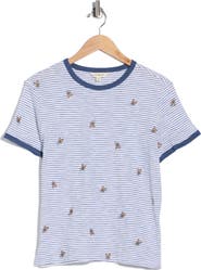 Lucky Brand Dog Embroidered Cotton T-Shirt