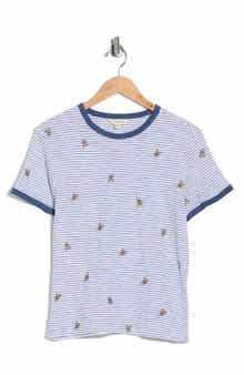 Lucky Brand Dog Embroidered Cotton T-Shirt