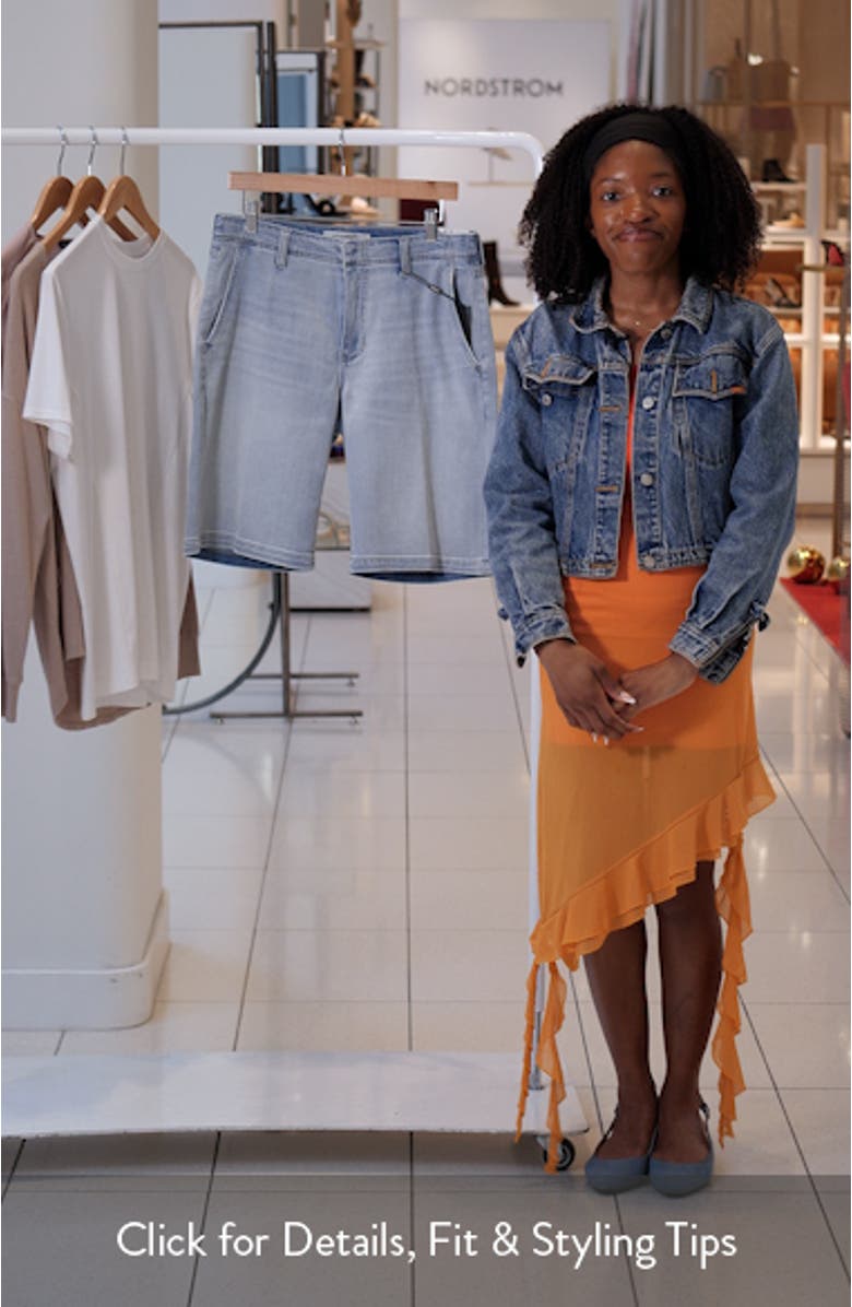 Relaxed High Waist Denim Shorts, sales video thumbnail