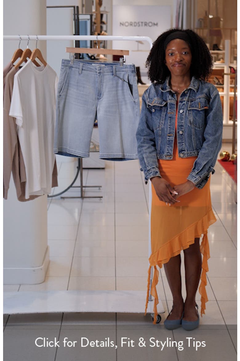 Relaxed High Waist Denim Shorts video