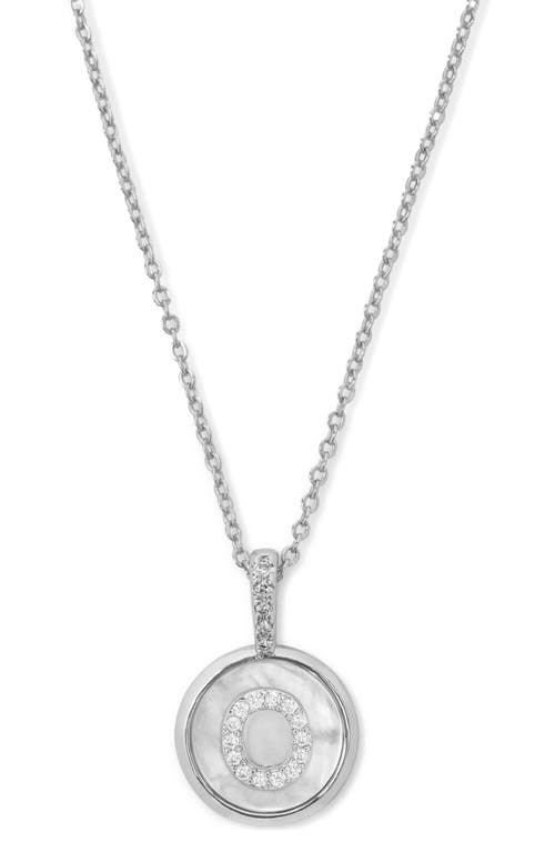Melinda Maria Baby Love Letters Initial Pendant Necklace In Silver O