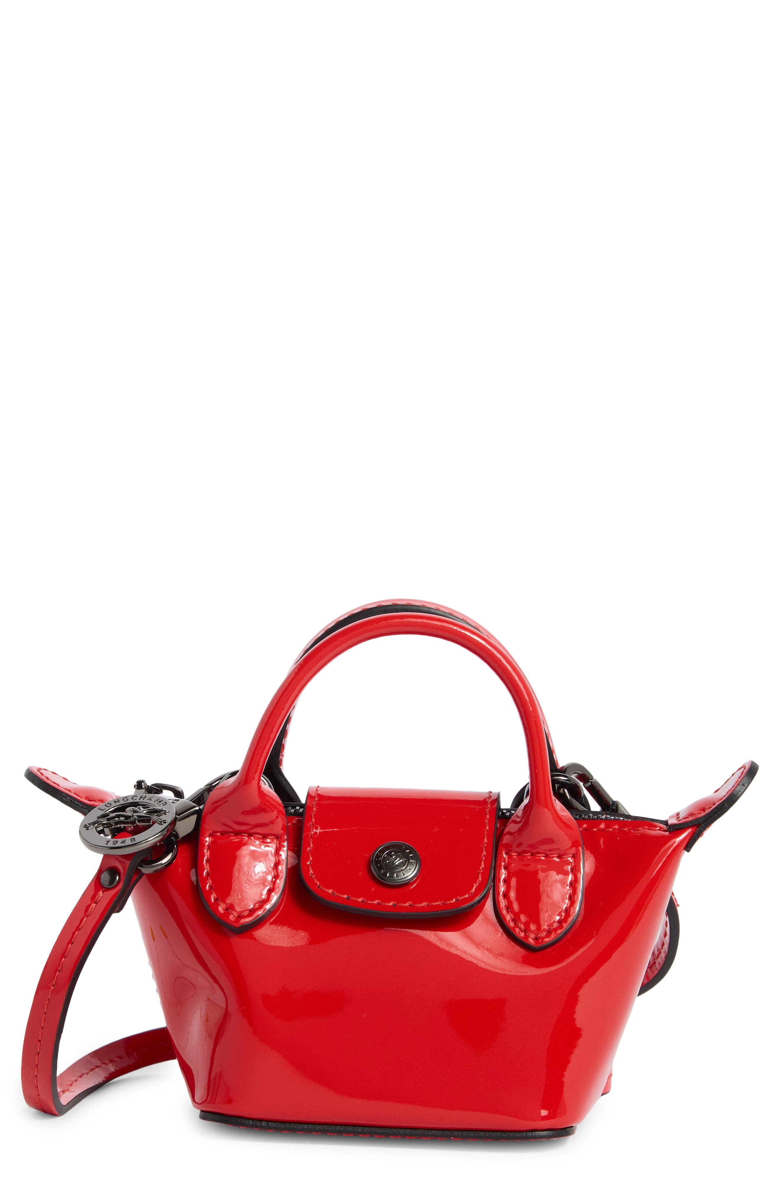 Longchamp Le Pilage Cuir Nano Crossbody Bag, Main, color, 