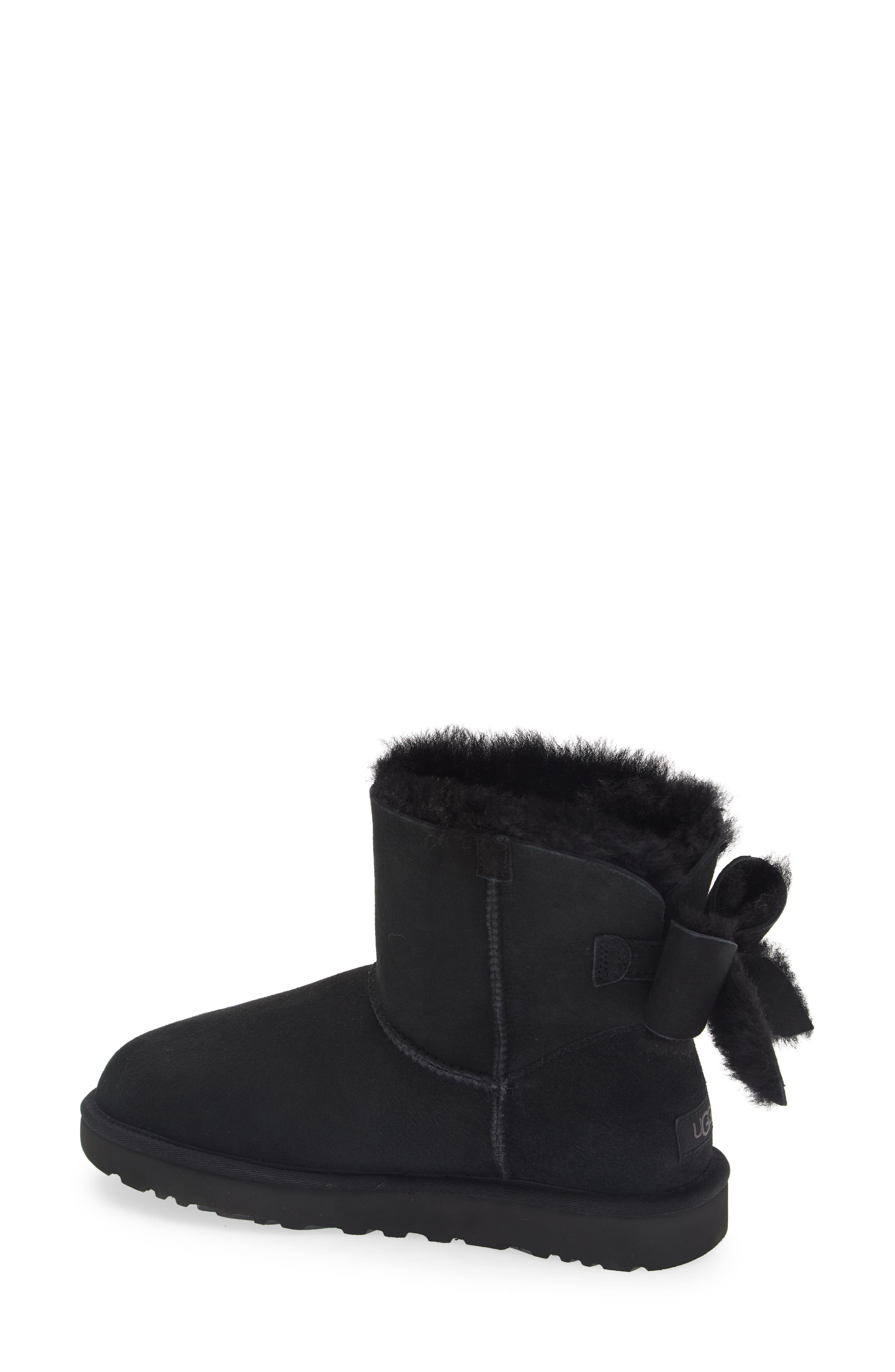 UGG<sup>®</sup> Classic Heritage Bow Genuine Shearling Bootie, Alternate, color, 