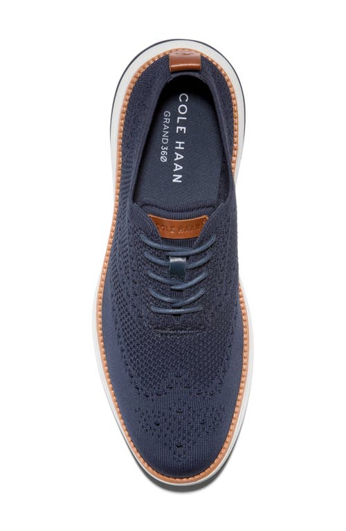 Cole Haan Grand Hurrion Stitchlite Wing Oxford In Navy Blzr Brtsh Tn