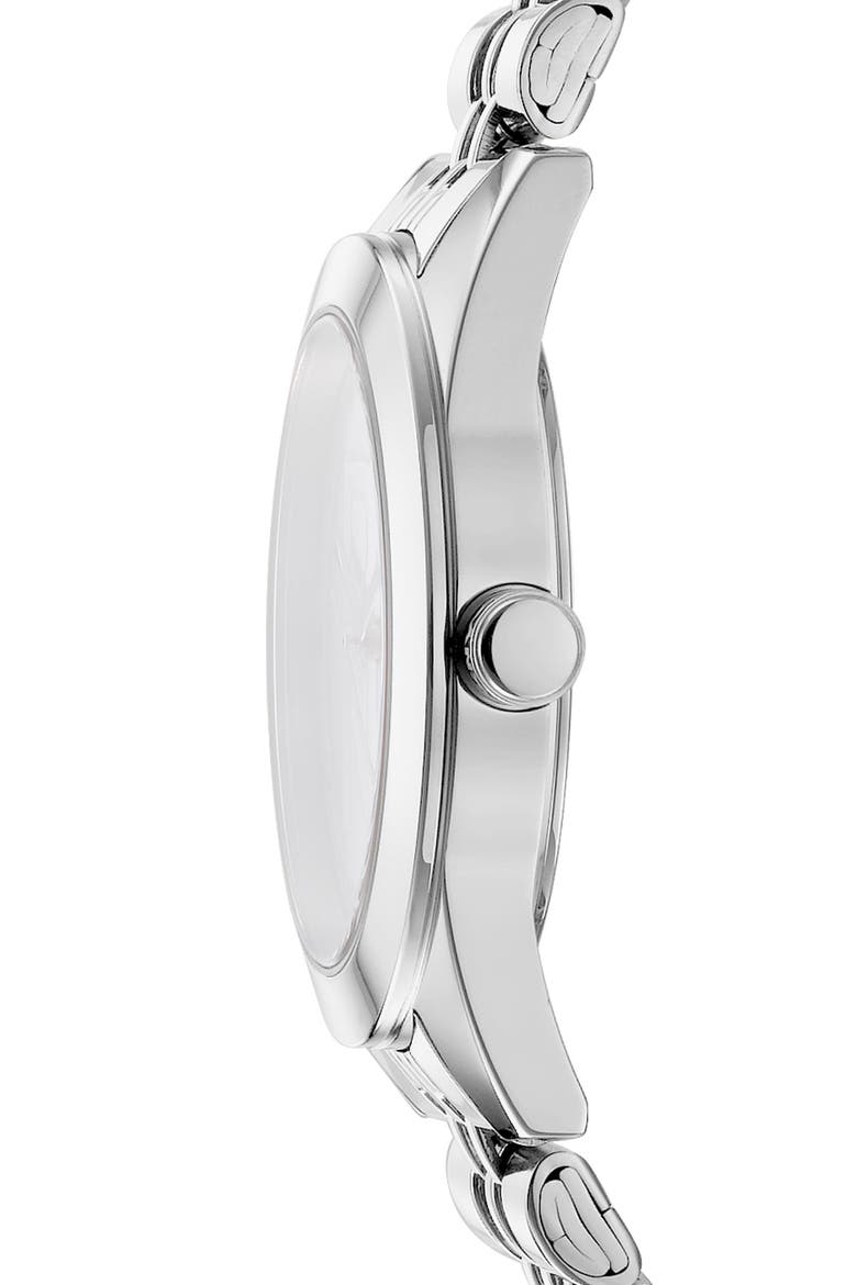 Logo Quartz Bracelet Watch, 32mm, Alternate, color, SILVER