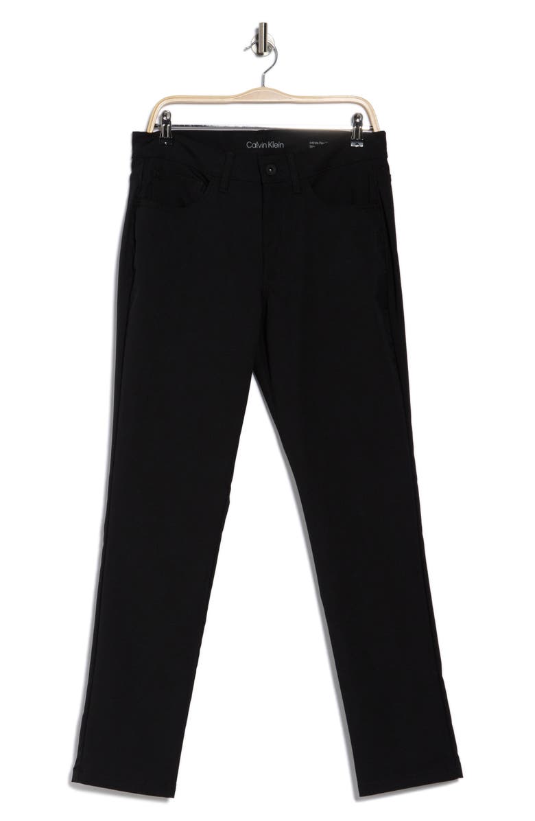 Calvin Klein Hi-Stretch Tech 5-Pocket Slim Pants, Alternate, color, Black