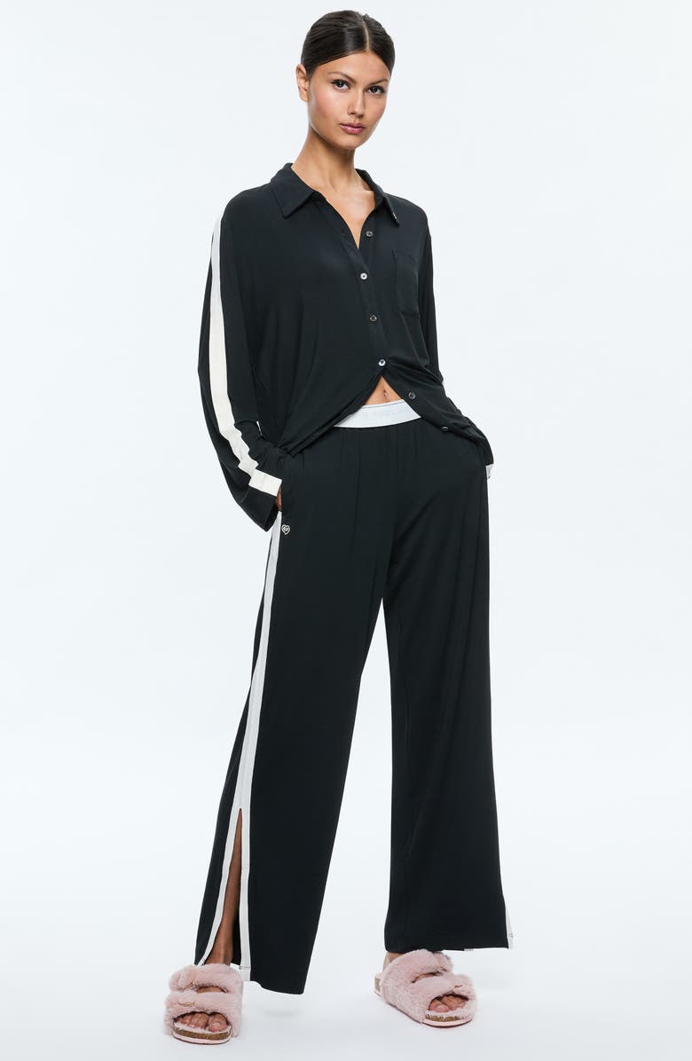 Alice + Olivia Nico Long Sleeve Top & Pants Pajamas, Alternate, color,