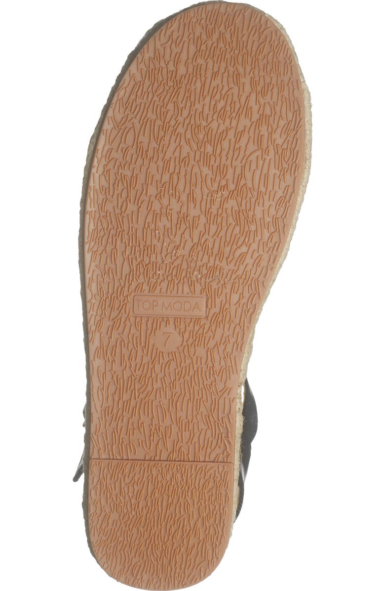 TOP MODA Chaya Floral Embroidered Flat, Alternate, color, Black Pu