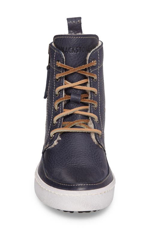 Blackstone 'cw96' Genuine Shearling Lined Sneaker Boot In Blue