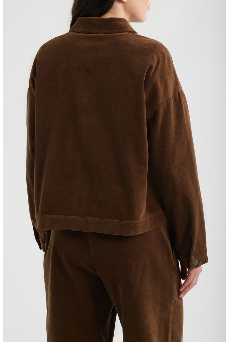Classic Collar Stretch Organic Collar Corduroy Jacket, Alternate, color, MAHOGANY