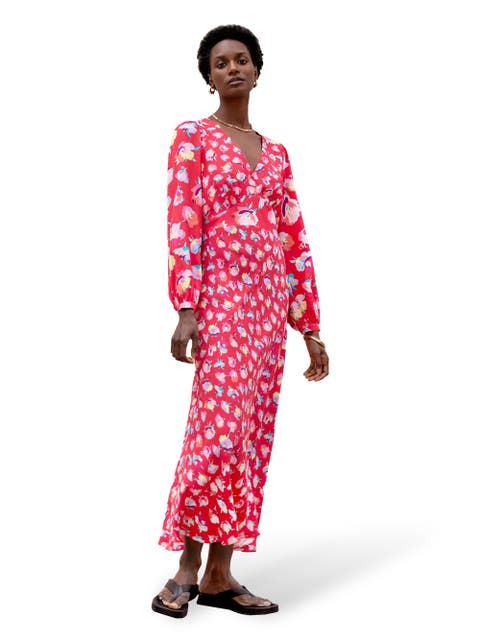 Floral And Spot Mix Dress