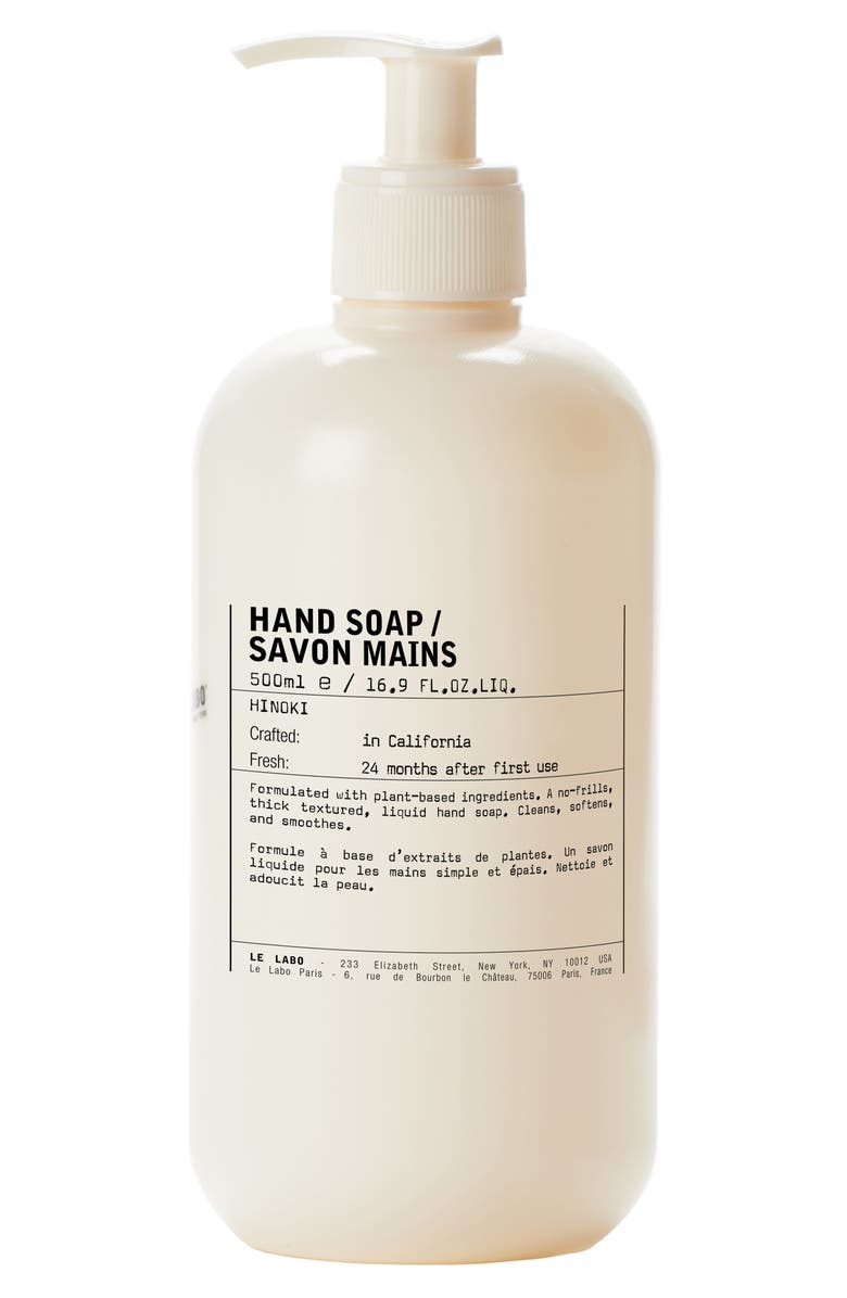 Le Labo Jumbo Hinoki Hand Soap $70 Value, Main, color,