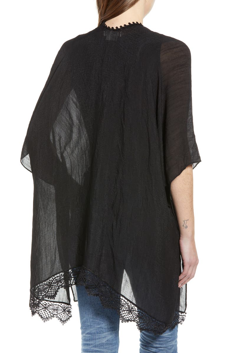 Treasure & Bond Lace Trim Ruana, Alternate, color, 