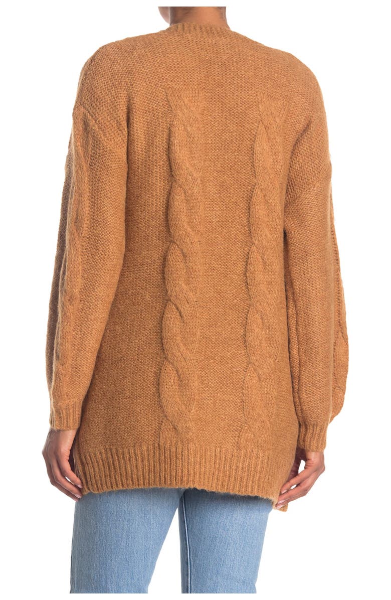 BOUNDLESS NORTH Cable Knit Cocoon Cardigan, Alternate, color,