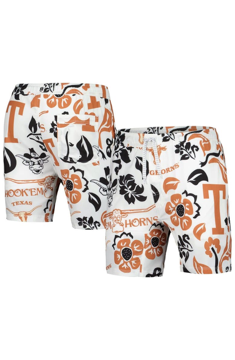 Wes & Willy Men's Wes & Willy  White Texas Longhorns Vault Tech Swimming Trunks, Main, color, 