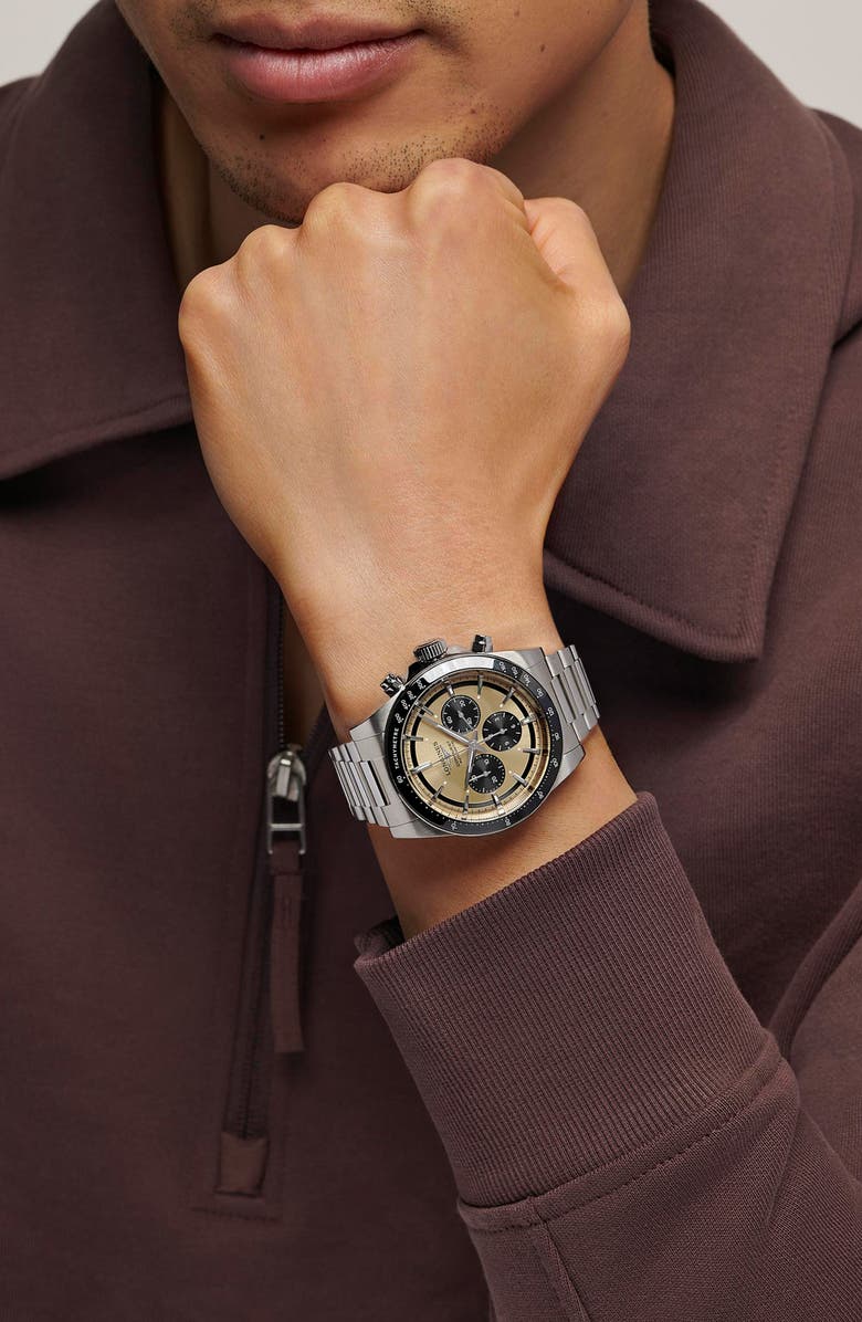 Longines Conquest Automatic Bracelet Watch, 42mm, Alternate, color, Black