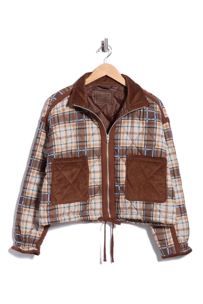 Bloom Bash Quilted Bomber Jacket, Alternate, color, CORD CABIN