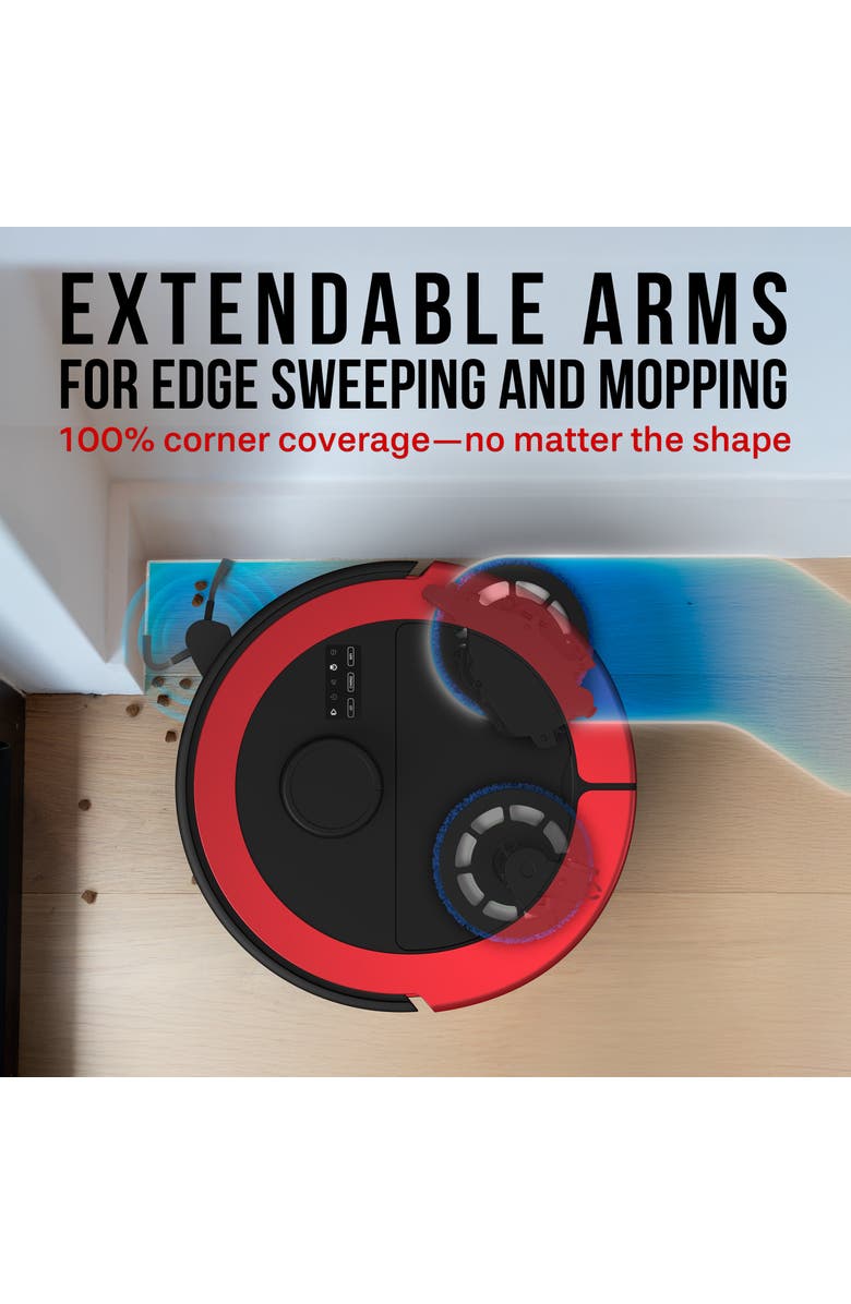 BOBSWEEP Maxim All-in-One Robot Vacuum & Auto-Lift DualSpin Mop, Alternate, color, Imperial Red