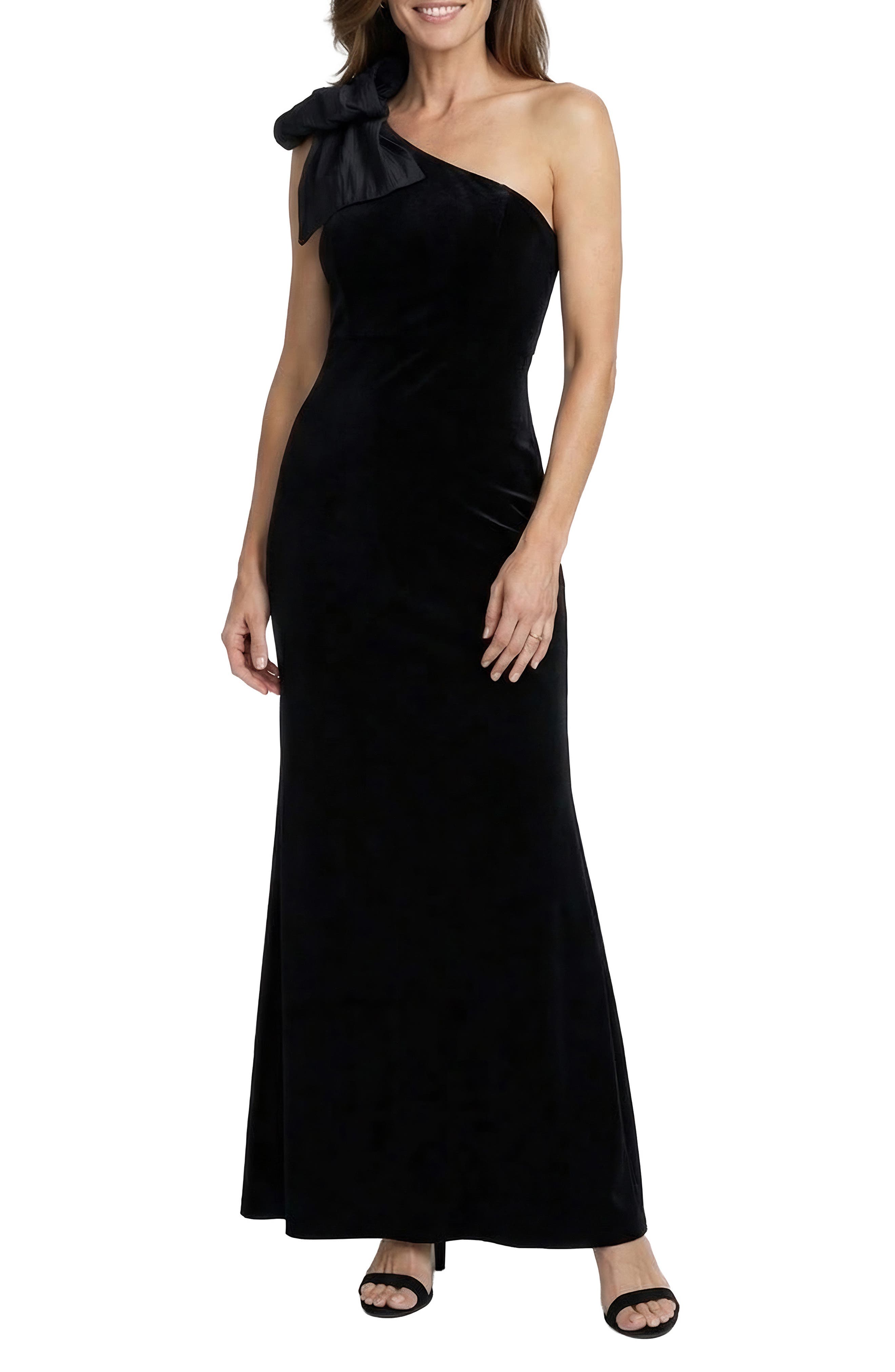 Alex Evenings One-Shoulder Stretch Velvet Gown (Women) | Nordstrom