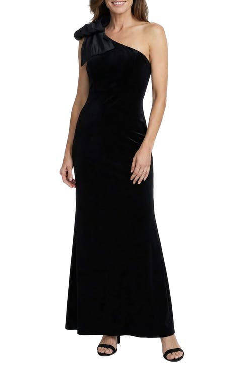 One-Shoulder Velvet Dress