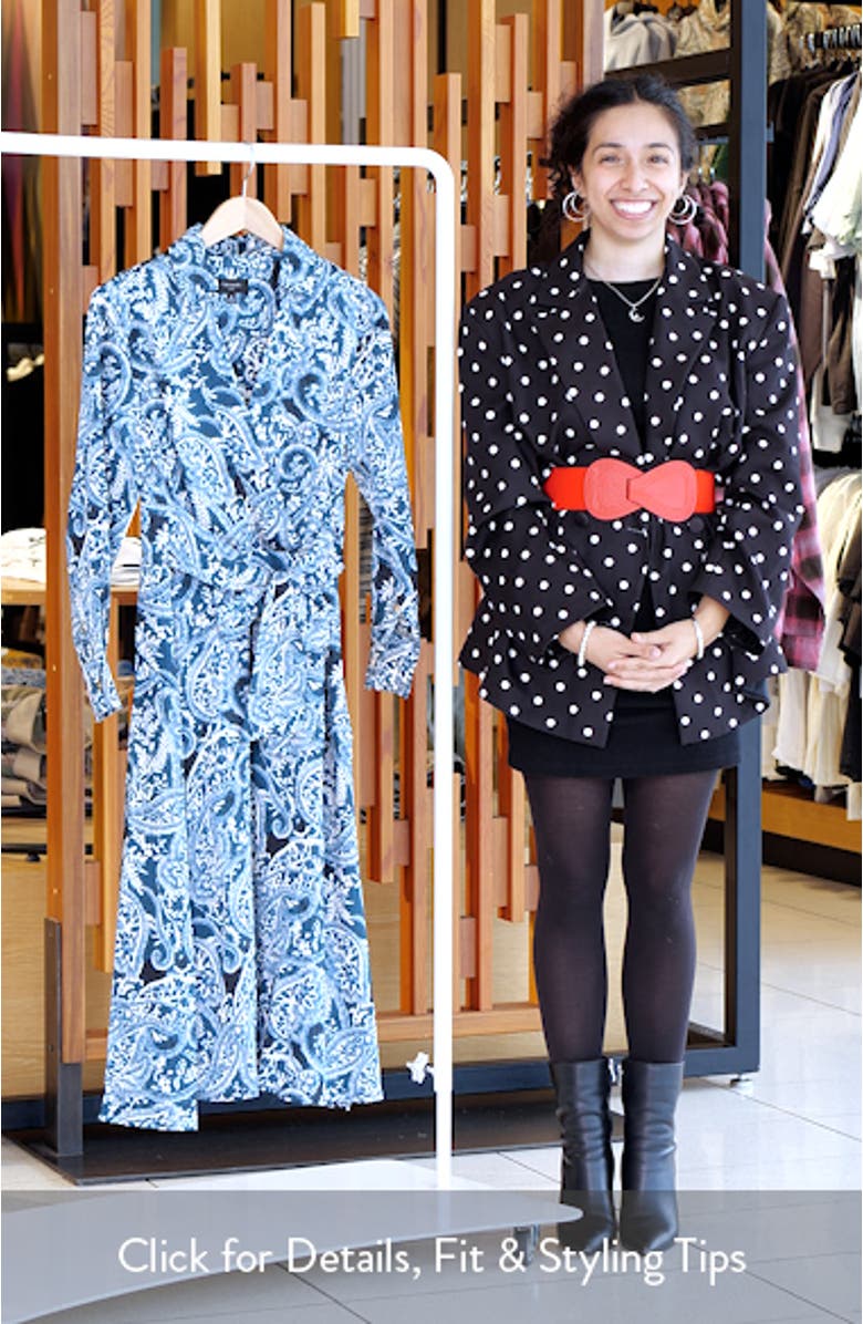 Tie Belt Matte Satin Shirtdress, sales video thumbnail