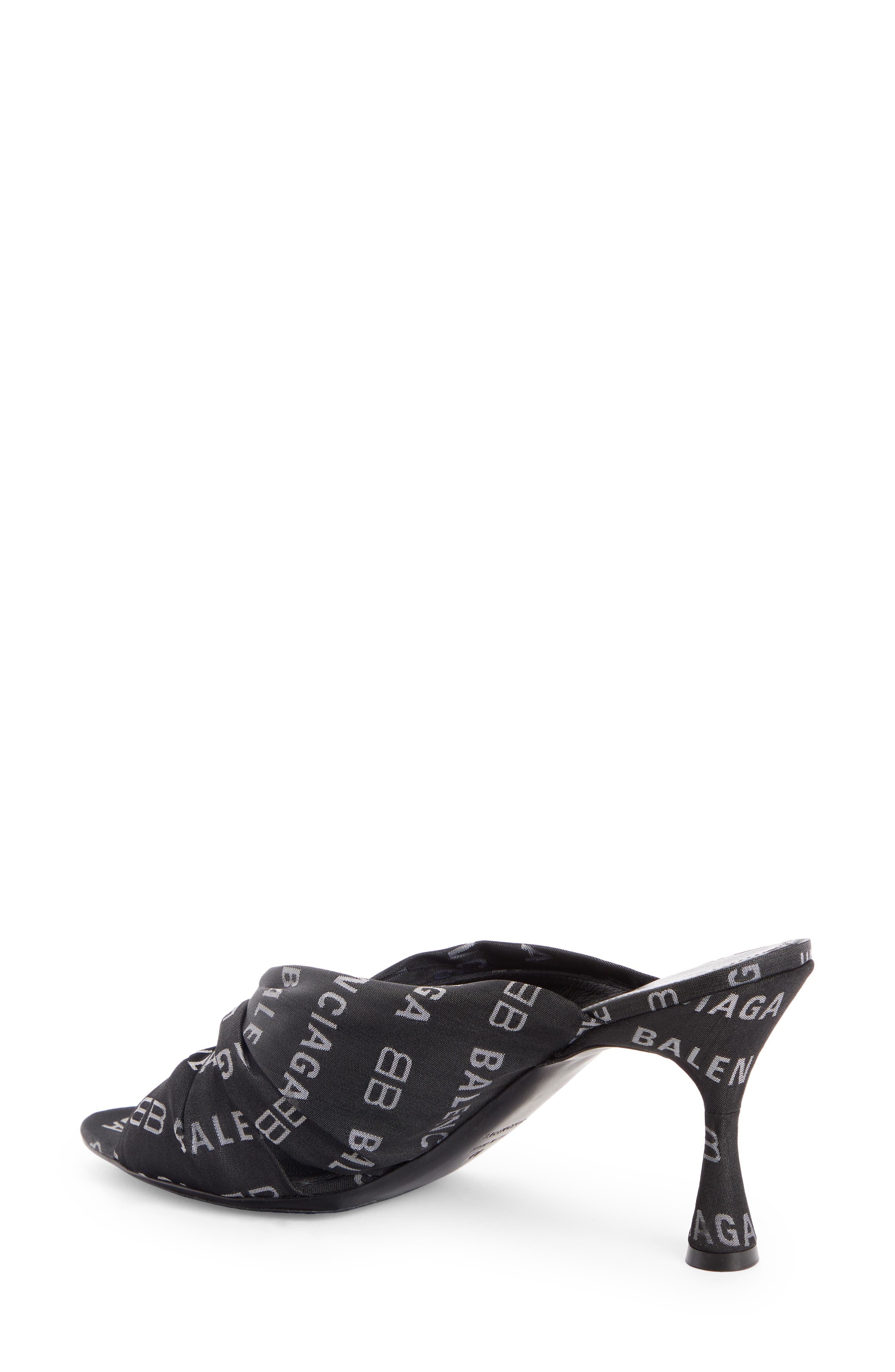 Balenciaga Drapy Slide Sandal, Alternate, color, 