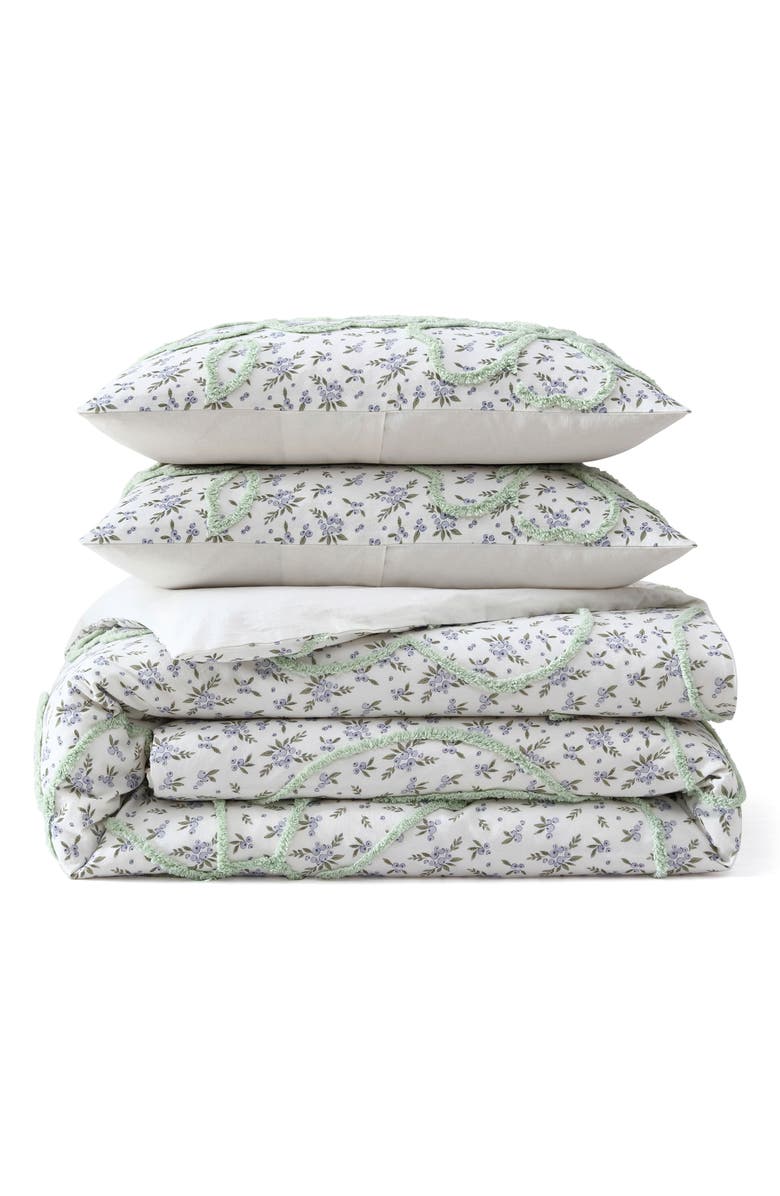 Peri Home Blueberry Chenille Duvet Cover & Shams Set, Main, color, Blue