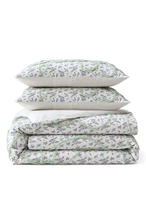 Blueberry Chenille Duvet Cover & Shams Set