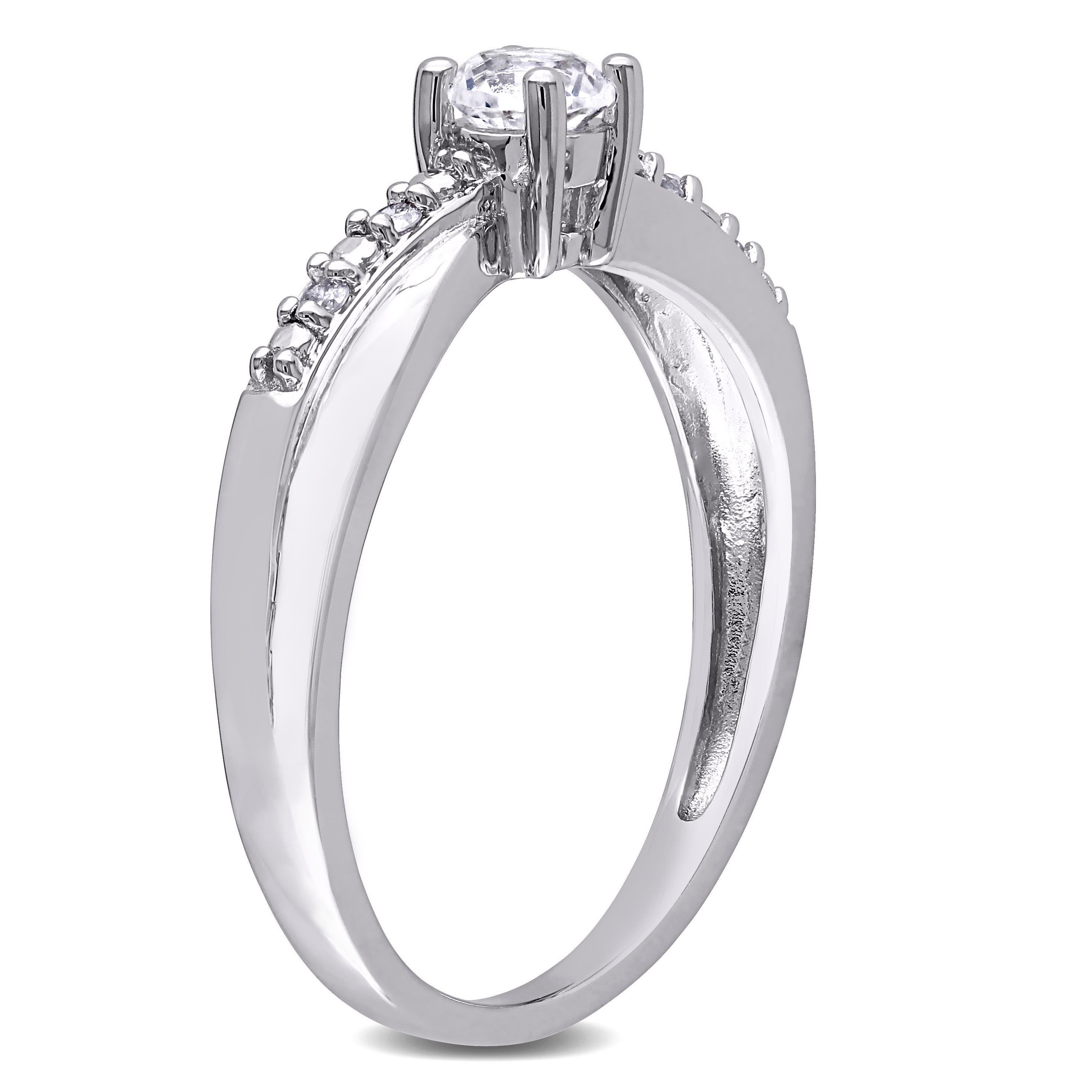 Julianna B. Created White Sapphire & Diamond Crossover Ring (Women ...