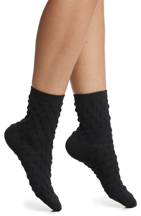 Dot Texture Crew Socks