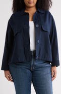 MAX STUDIO Linen & Cotton Twill Utility Jacket