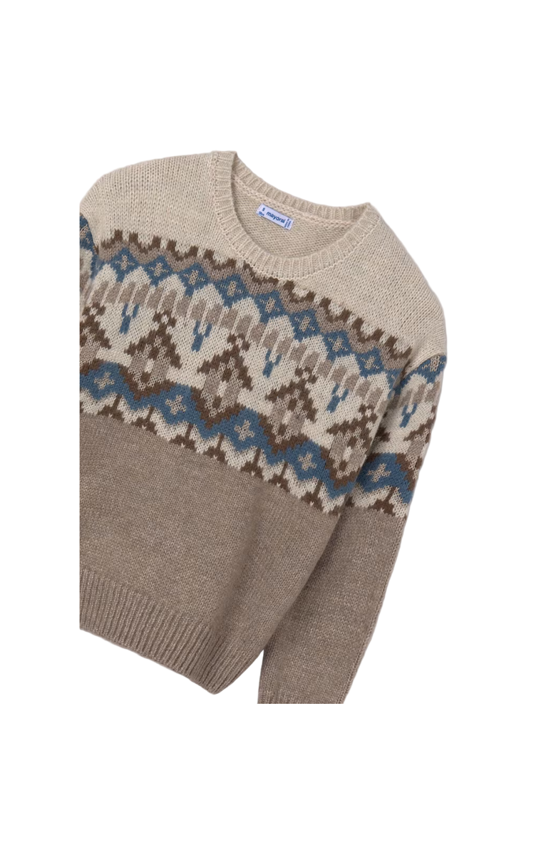 Mayoral Fair Isle Sweater, Alternate, color, Beige