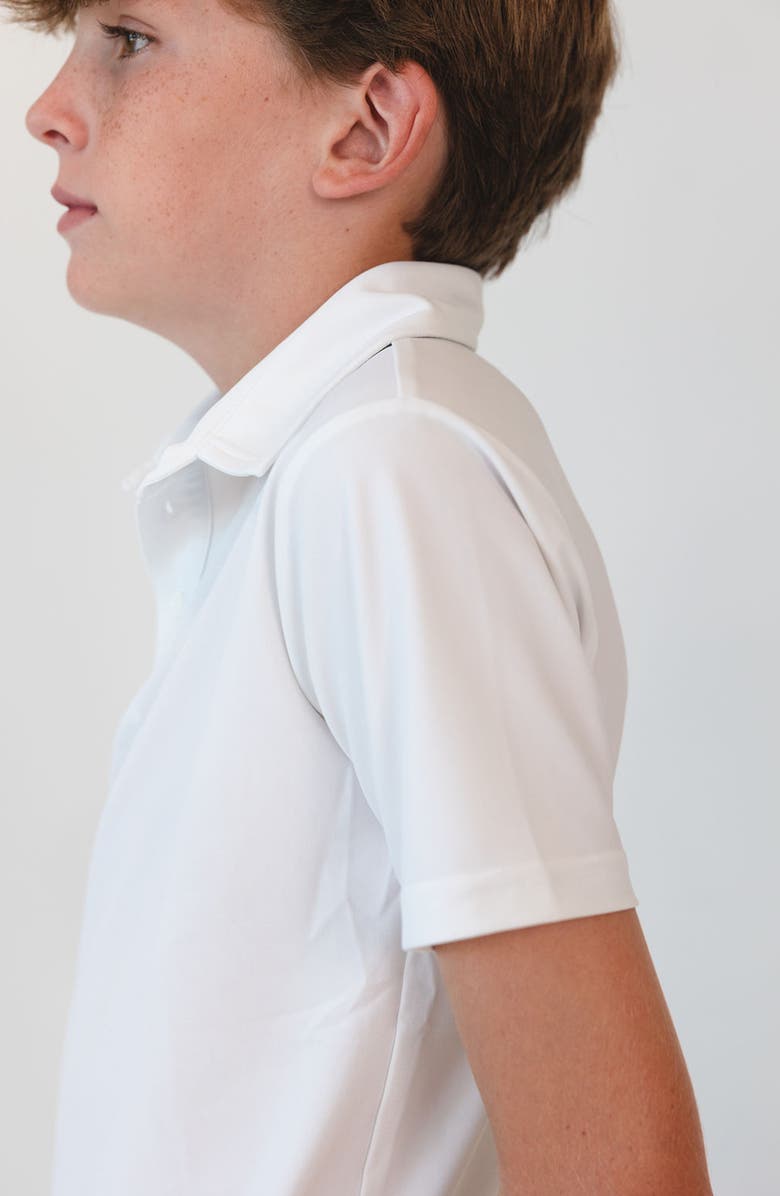 Courtside Kids Polo Shirt, Alternate, color, White