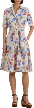 Lauren Ralph Lauren Floral Linen Shirtdress