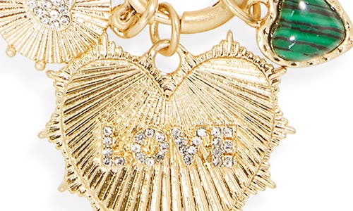 Cara Heart Charm Necklace In Gold