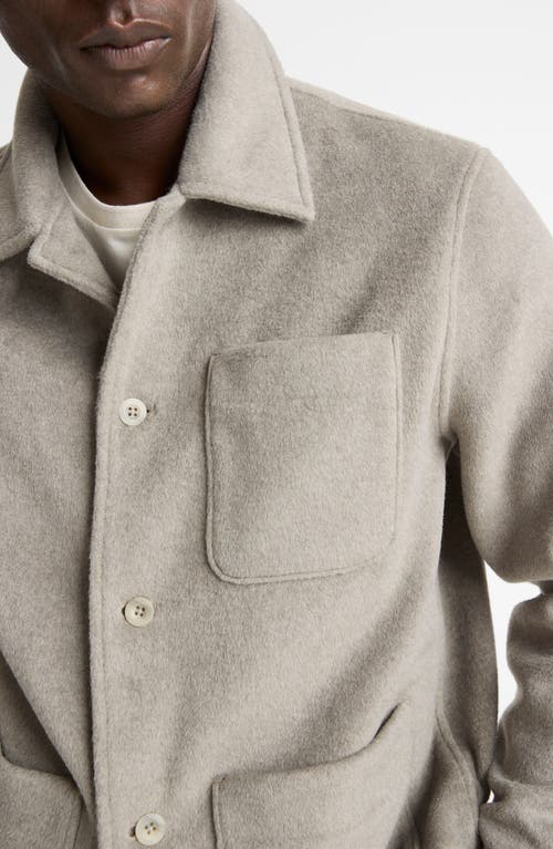 Vince Double Knit Chore Jacket In Gray