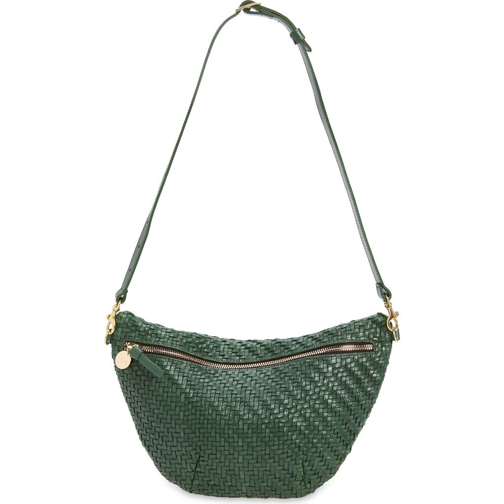 Clare V . Large Woven Leather Belt Bag