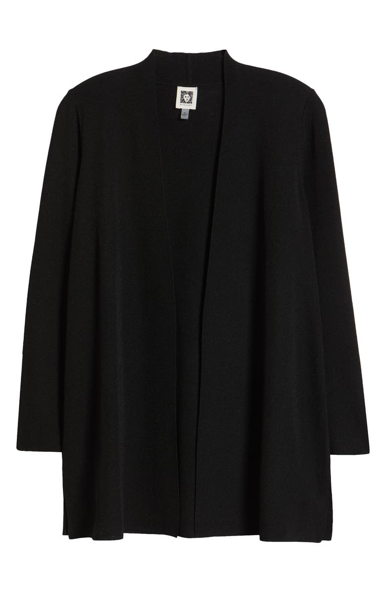 Anne Klein Nappa Open Front Cardigan, Alternate, color, 