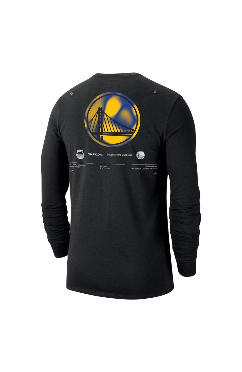 Nike Men's Nike Black Golden State Warriors Essential Air Traffic Control Long Sleeve T-Shirt, Alternate, color, 